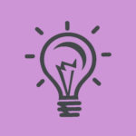 Decorative Light Bulb. Image includes gray lightbulb on purple background.