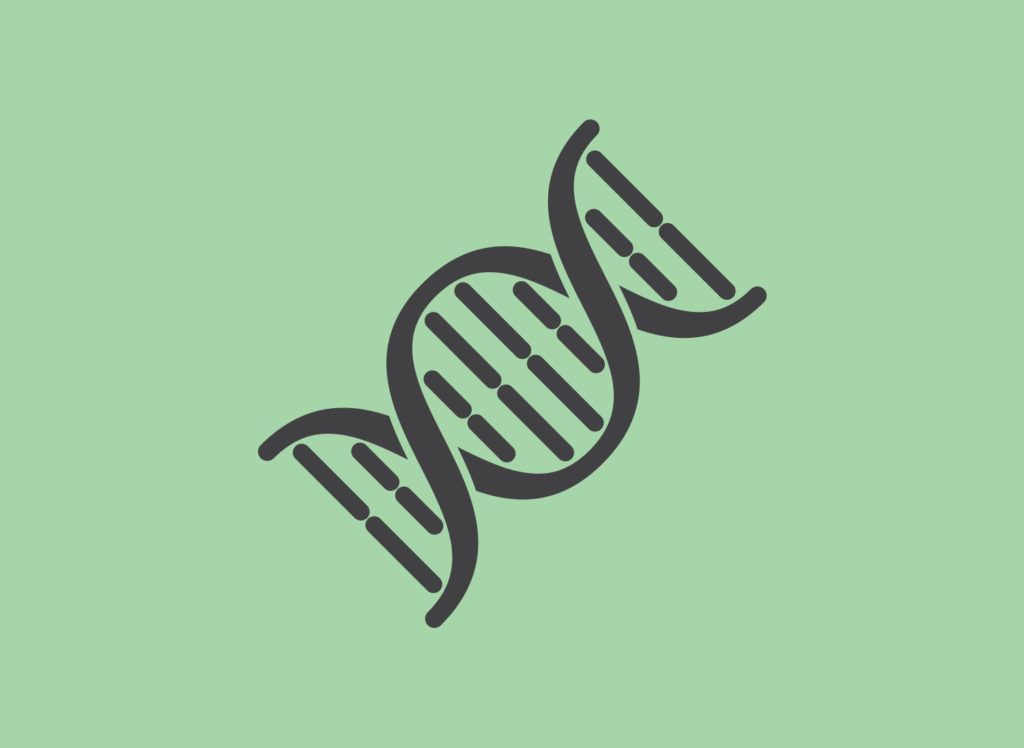 Life Science Logo. Includes a DNA symbol on a green background.