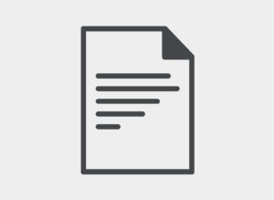 Document Icon in dark gray on a light gray background.