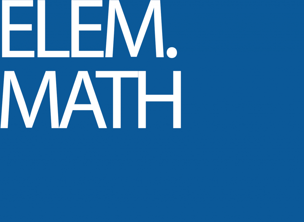 Elem. Math in white on a blue background.