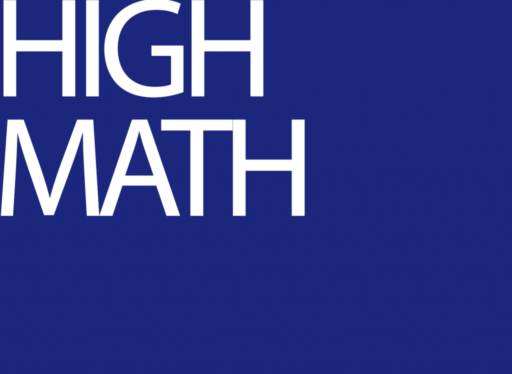High Math in white on a blue background.
