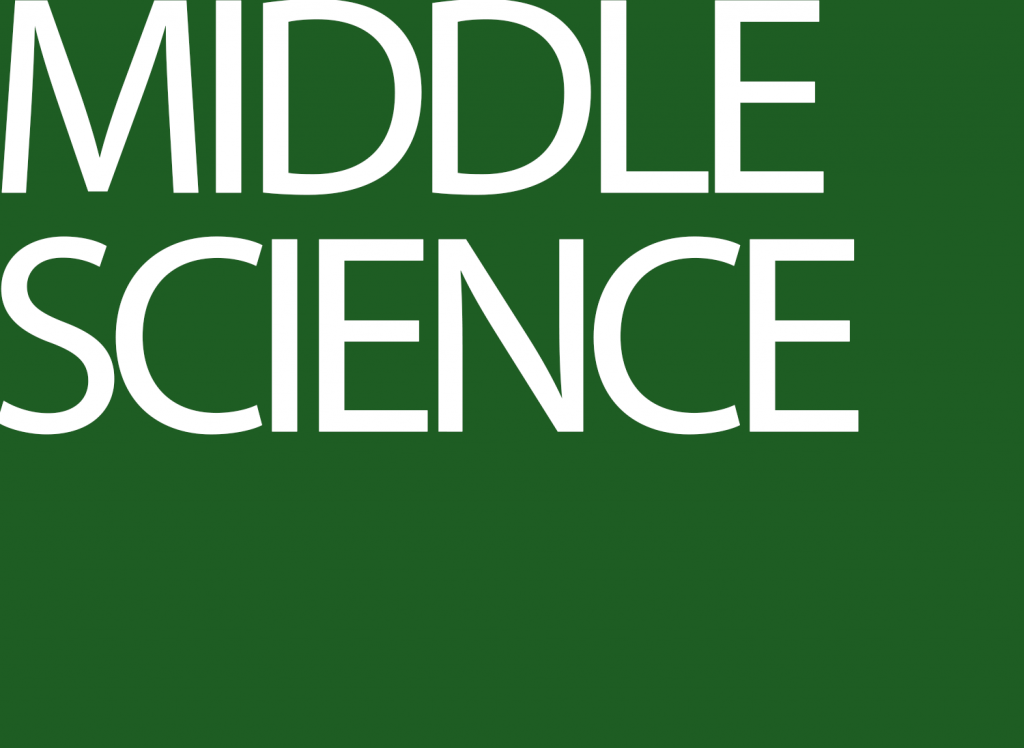 Middle Science in white on a green background.
